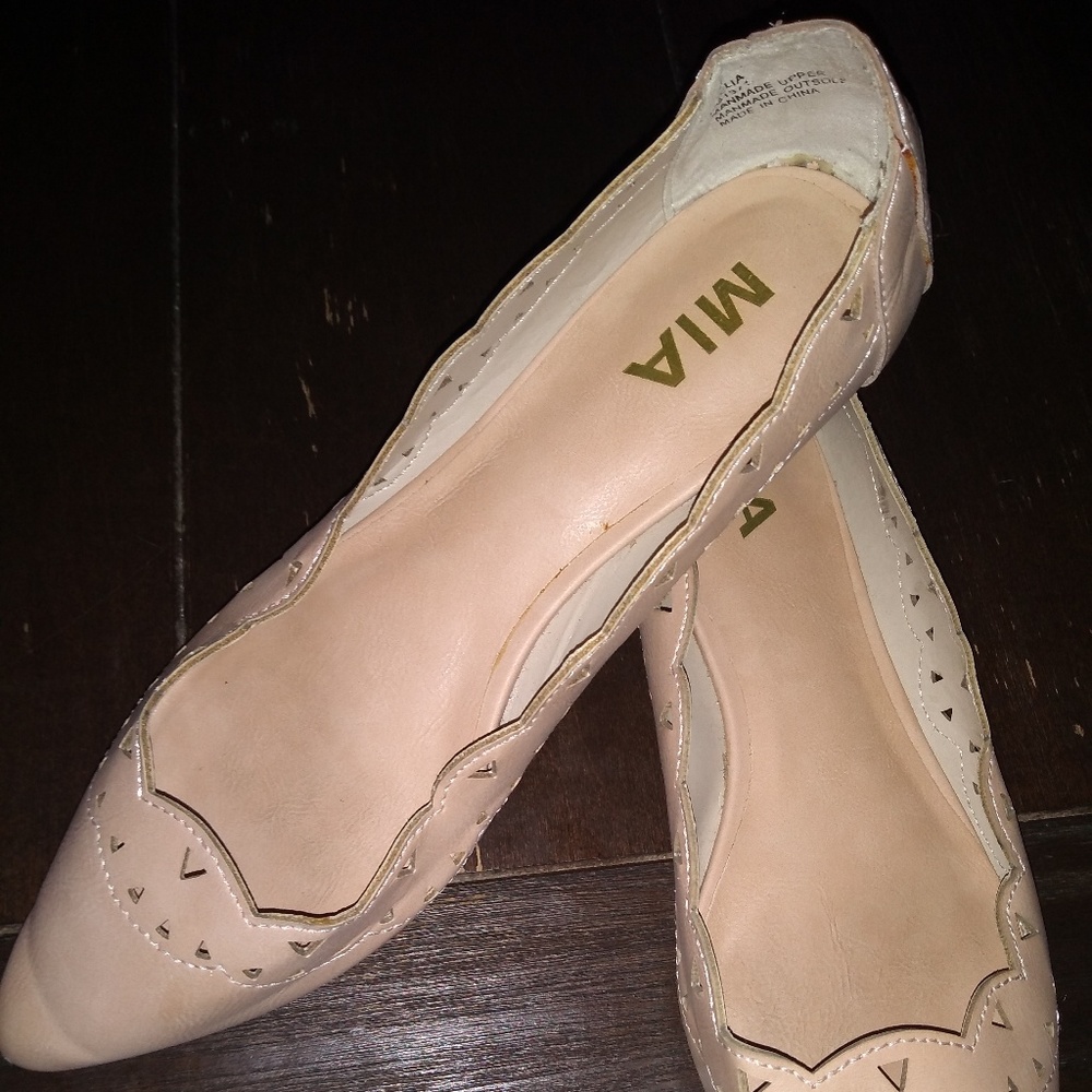 Pointed Nude flats